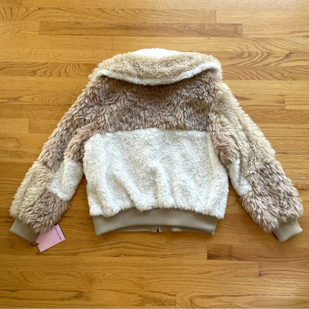 Anthropologie Avec Les Filles Colorblock Sherpa Bomber‎ Jacket - Size L (NWT)